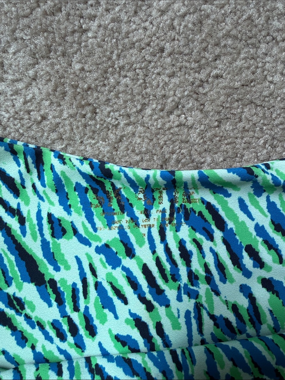 Skatie Women’s Green Blue Print Tie-Back Bikini Set - Picture 8 of 8